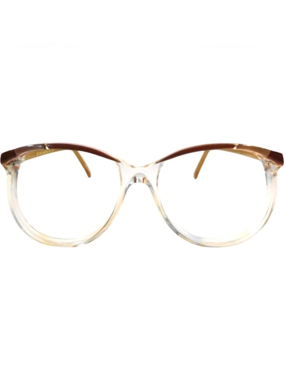 1980’s Oversized Cateye Frames in Brown/ Clear Eyeglasses‎ or Sunglasses, Unworn